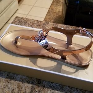 miley metallic jelly sandal